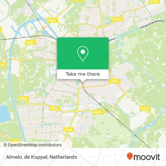 Almelo, de Koppel kaart