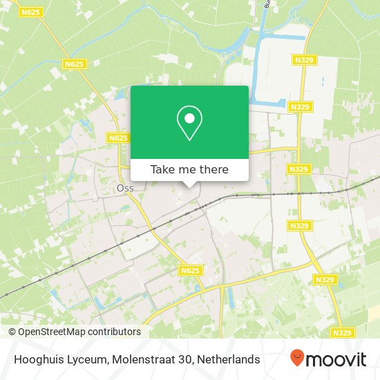 Hooghuis Lyceum, Molenstraat 30 kaart