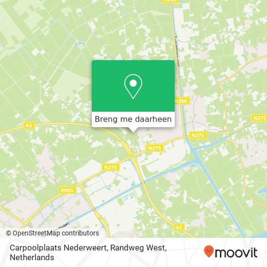Carpoolplaats Nederweert, Randweg West kaart