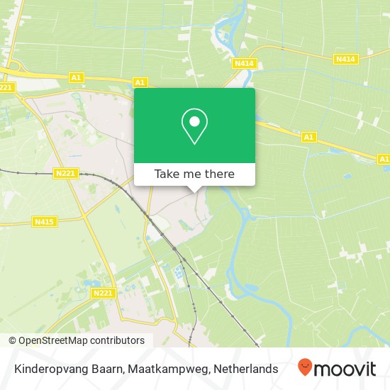 Kinderopvang Baarn, Maatkampweg kaart