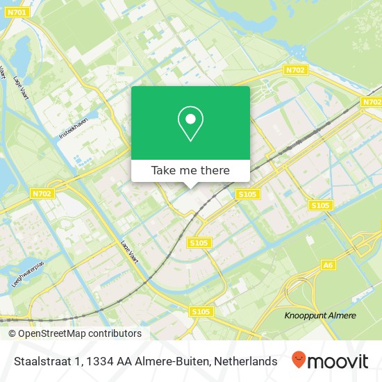 Staalstraat 1, 1334 AA Almere-Buiten kaart