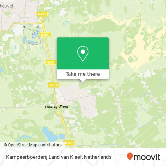 Kampeerboerderij Land van Kleef kaart