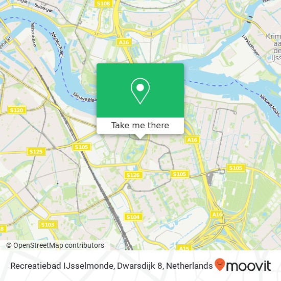 Recreatiebad IJsselmonde, Dwarsdijk 8 kaart