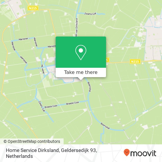 Home Service Dirksland, Geldersedijk 93 kaart