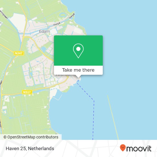 Haven 25, 1131 EP Volendam kaart