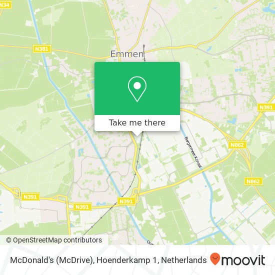 McDonald's (McDrive), Hoenderkamp 1 kaart