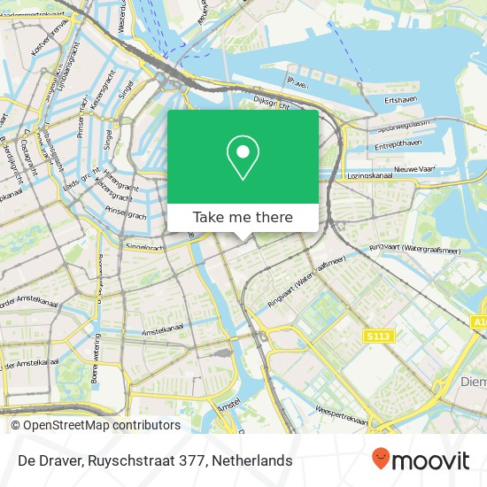 De Draver, Ruyschstraat 377 kaart