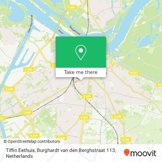 Tiffin Eethuis, Burghardt van den Berghstraat 113 kaart