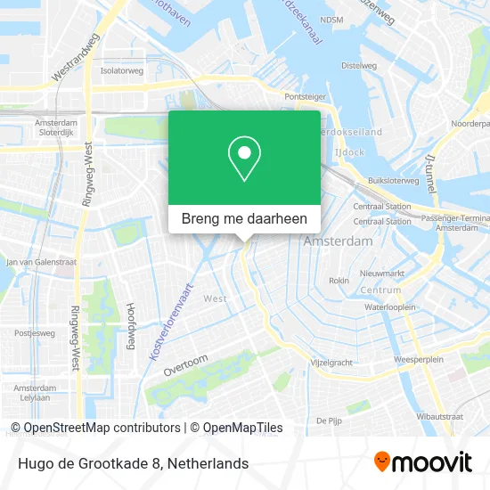 Hugo de Grootkade 8 kaart