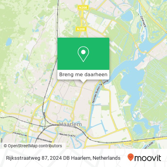 Rijksstraatweg 87, 2024 DB Haarlem kaart
