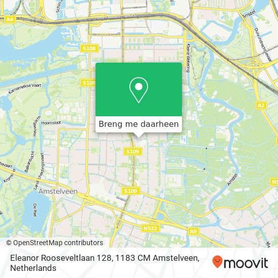 Eleanor Rooseveltlaan 128, 1183 CM Amstelveen kaart