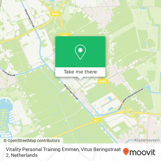 Vitality Personal Training Emmen, Vitus Beringstraat 2 kaart