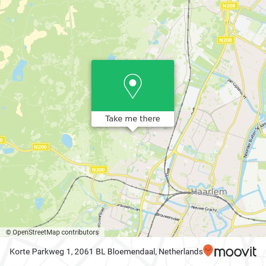 Korte Parkweg 1, 2061 BL Bloemendaal kaart