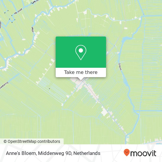 Anne's Bloem, Middenweg 9D kaart