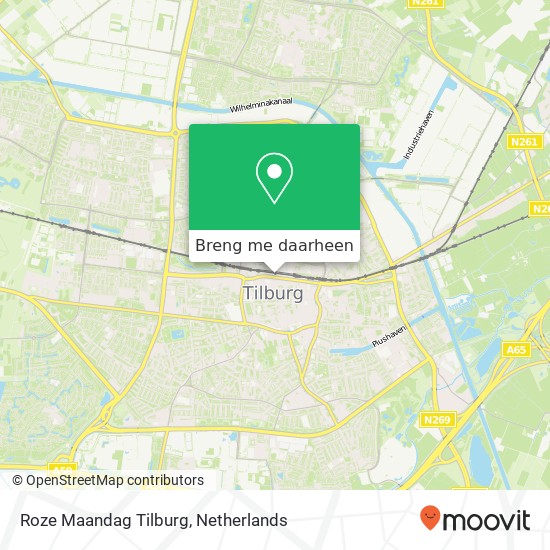Roze Maandag Tilburg kaart