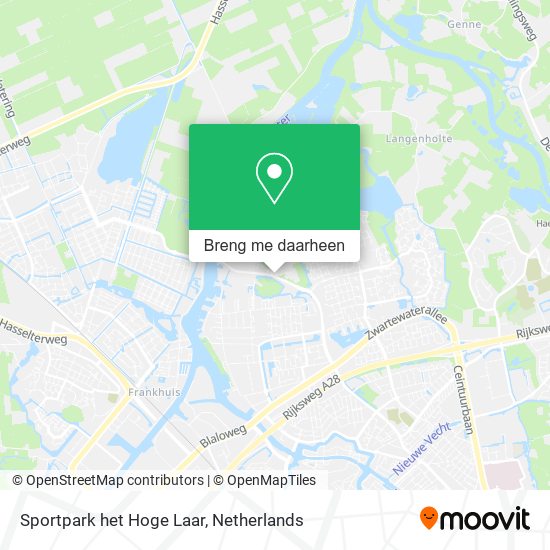 Sportpark het Hoge Laar kaart