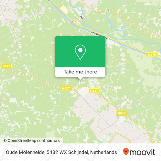 Oude Molenheide, 5482 WX Schijndel kaart