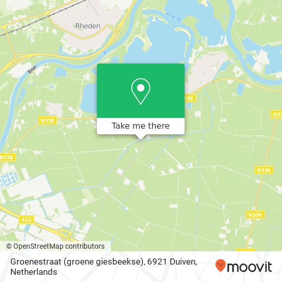 Groenestraat (groene giesbeekse), 6921 Duiven kaart