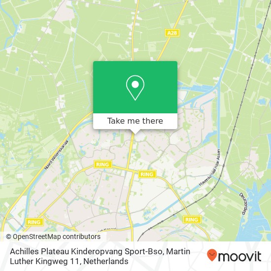 Achilles Plateau Kinderopvang Sport-Bso, Martin Luther Kingweg 11 kaart