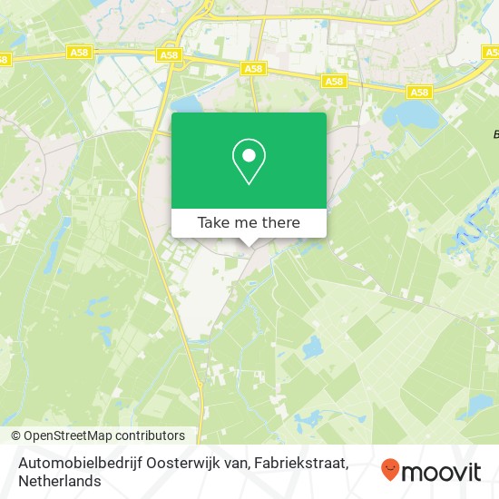 Automobielbedrijf Oosterwijk van, Fabriekstraat kaart