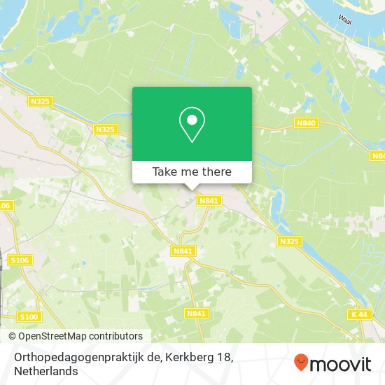 Orthopedagogenpraktijk de, Kerkberg 18 kaart