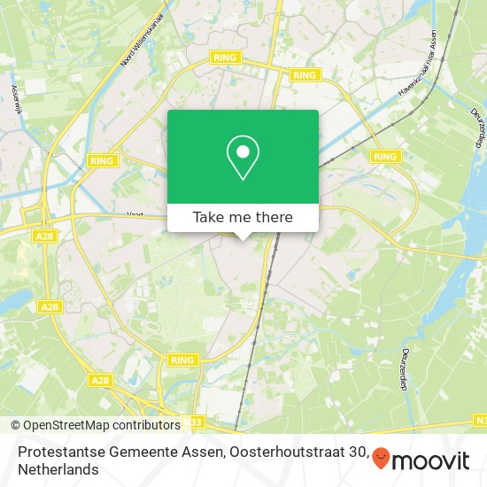 Protestantse Gemeente Assen, Oosterhoutstraat 30 kaart