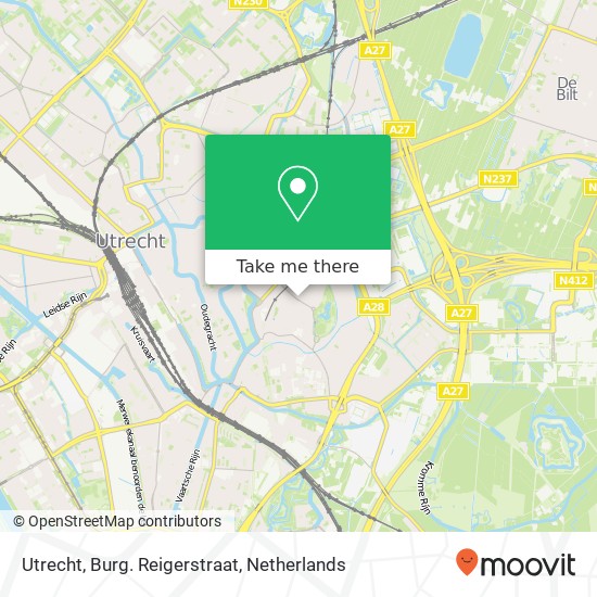 Utrecht, Burg. Reigerstraat kaart