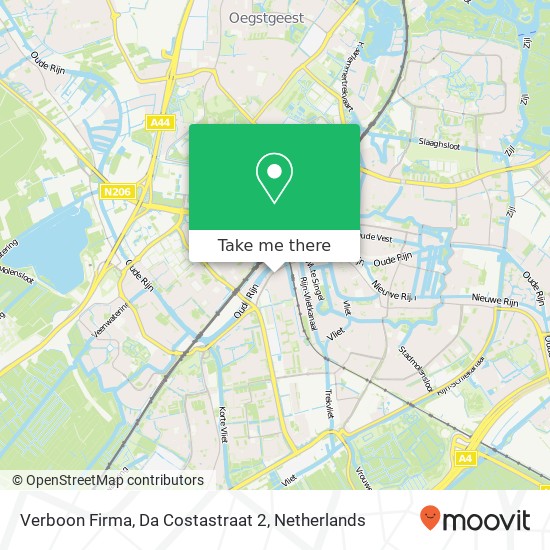 Verboon Firma, Da Costastraat 2 kaart