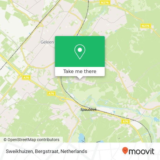 Sweikhuizen, Bergstraat kaart
