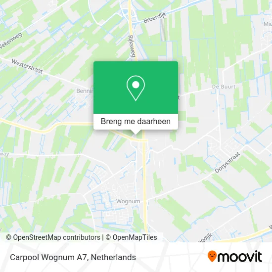 Carpool Wognum A7 kaart