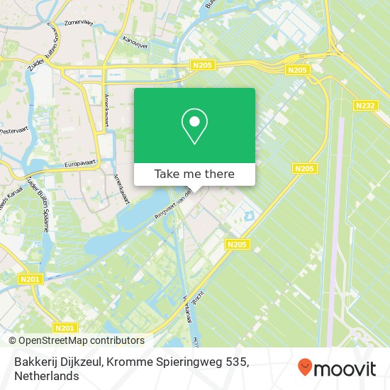 Bakkerij Dijkzeul, Kromme Spieringweg 535 kaart