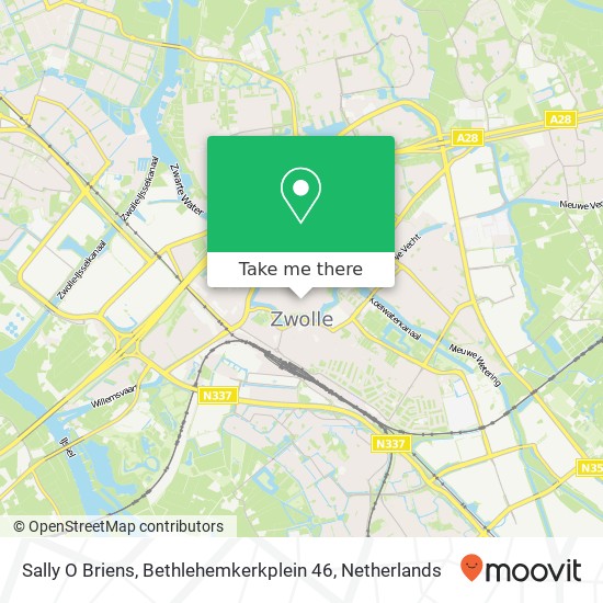 Sally O Briens, Bethlehemkerkplein 46 kaart