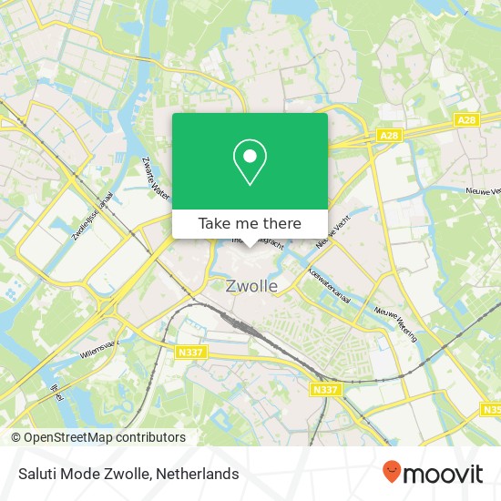 Saluti Mode Zwolle, Spiegelstraat 16 kaart