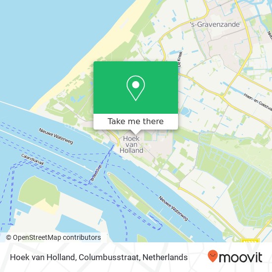 Hoek van Holland, Columbusstraat kaart