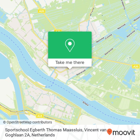 Sportschool Egberth Thomas Maassluis, Vincent van Goghlaan 2A kaart