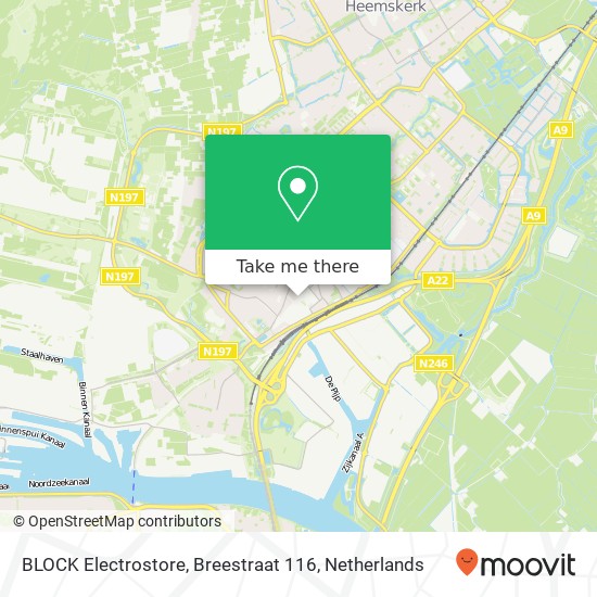 BLOCK Electrostore, Breestraat 116 kaart