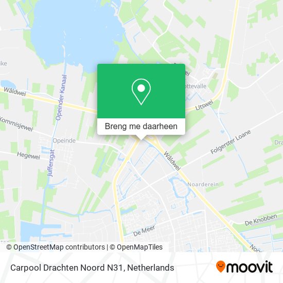 Carpool Drachten Noord N31 kaart