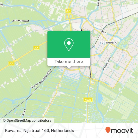 Kawama, Nijlstraat 160 kaart