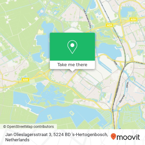 Jan Olieslagersstraat 3, 5224 BD 's-Hertogenbosch kaart