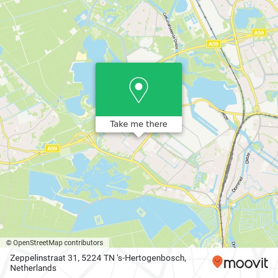 Zeppelinstraat 31, 5224 TN 's-Hertogenbosch kaart