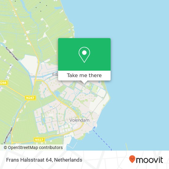Frans Halsstraat 64, 1132 TD Volendam kaart