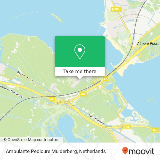 Ambulante Pedicure Muiderberg, Van der Helstpark 77 kaart