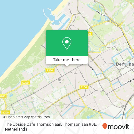 The Upside Cafe Thomsonlaan, Thomsonlaan 90E kaart