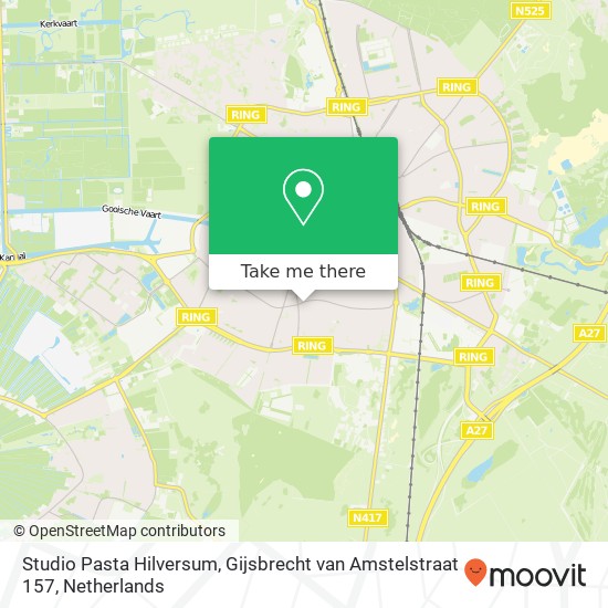 Studio Pasta Hilversum, Gijsbrecht van Amstelstraat 157 kaart