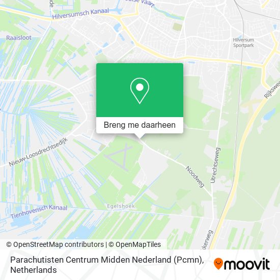 Parachutisten Centrum Midden Nederland (Pcmn) kaart