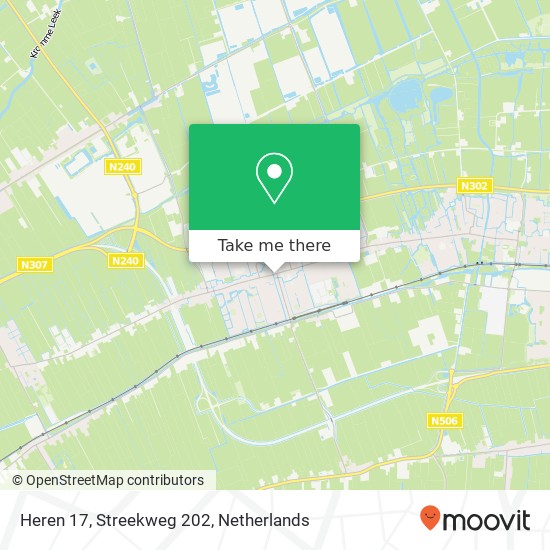 Heren 17, Streekweg 202 kaart