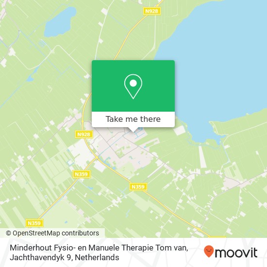 Minderhout Fysio- en Manuele Therapie Tom van, Jachthavendyk 9 kaart
