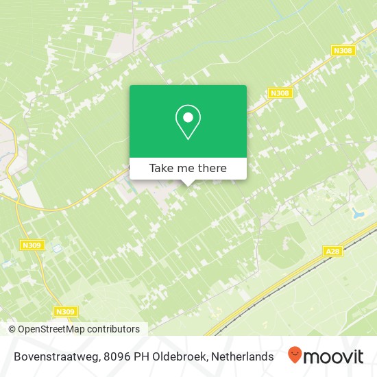 Bovenstraatweg, 8096 PH Oldebroek kaart