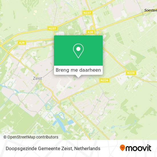 Doopsgezinde Gemeente Zeist kaart