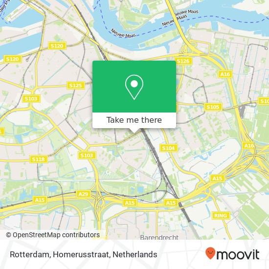 Rotterdam, Homerusstraat kaart